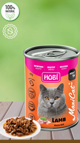 Hobi Maxicat Kuzu Etli Kedi Konserve 400 Gr