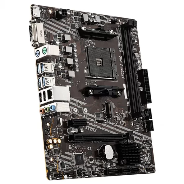 Msi A520M-A PRO AMD A520 Soket AM4 DDR4 4600(OC)MHz mATX Gaming Anakart - 2