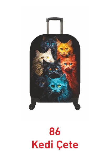 (My#86 Kedi Çete) VALİZ İÇİN KILIF - 7
