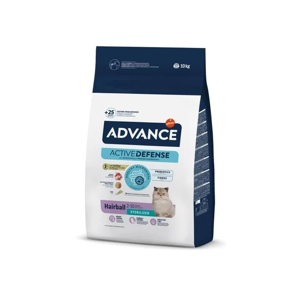 Advance Hairball Hindili Kısırlaştırılmış Kedi Maması 10 Kg