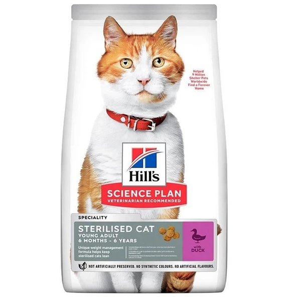 Hills Sterilised Kısırlaştırılmış Ördekli Kedi Maması 10 Kg