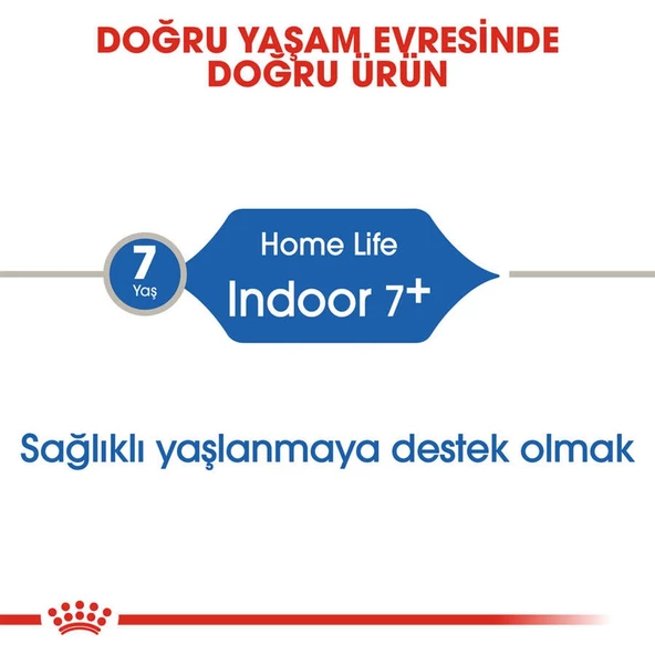 Royal Canin Indoor +7 Ev Kedileri için Yaşlı Kedi Maması 1,5 Kg - Resim 3