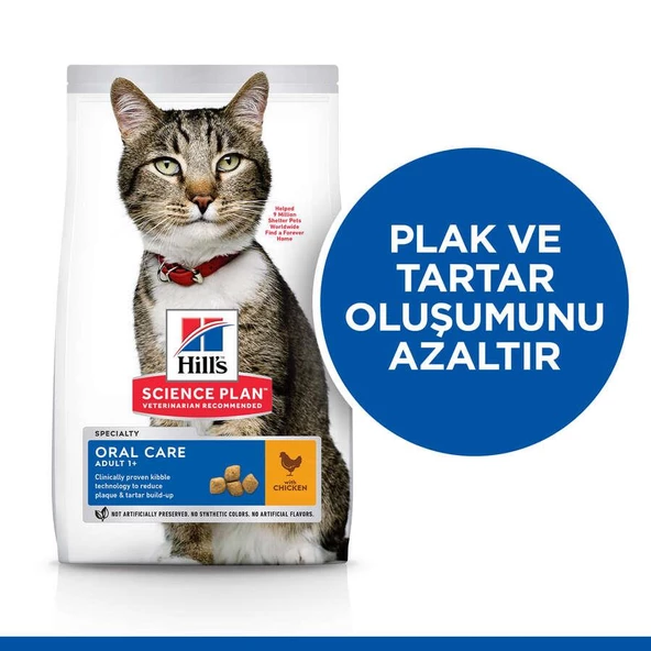 Hills Oral Care Tavuklu Ağız Sağlığı Kedi Maması 1,5 Kg - 5