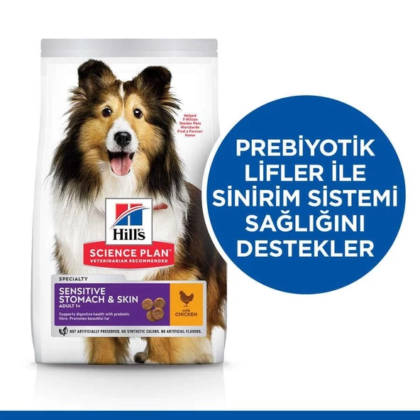 Hills Sensitive Stomach Skin Köpek Maması 2,5 Kg - 4