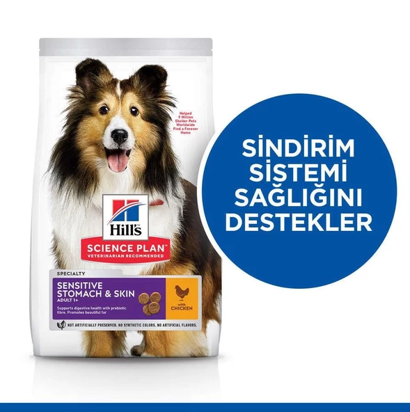 Hills Sensitive Stomach Skin Köpek Maması 2,5 Kg - 7