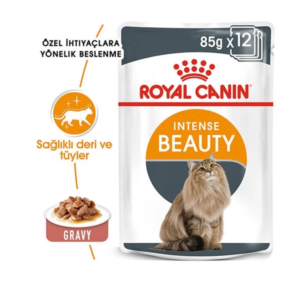 Royal Canin İntense Beauty Gravy Pouch Kedi Maması 85 Gr - 2