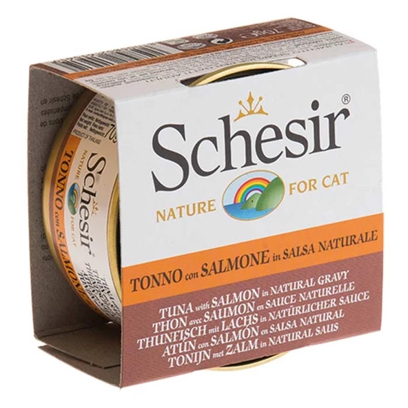 Schesir Soslu Tuna ve Somonlu Kedi Konservesi 70 Gr ürün görseli