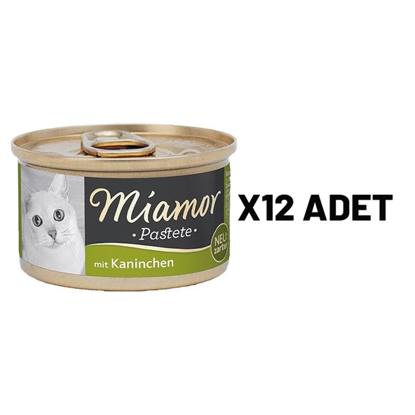 Mıamor Pastete Kedi Tavşanlı 85 Gr X 12 Adet