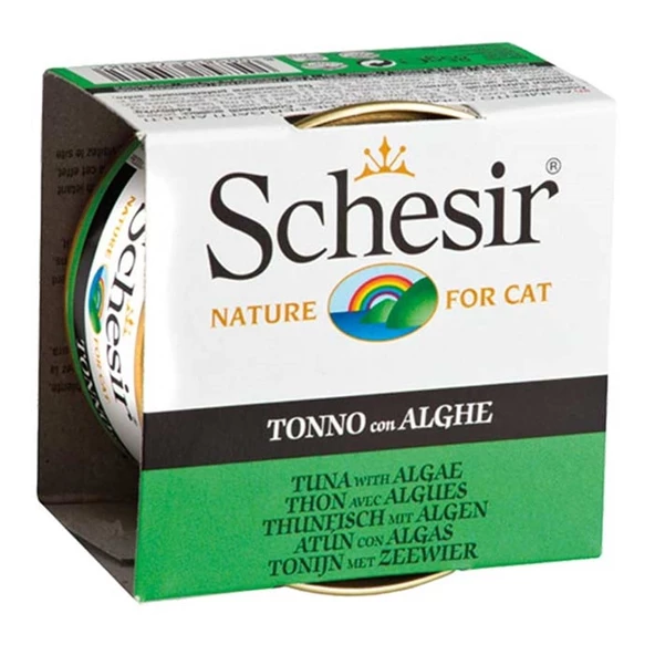 Schesir C142 Ton Balıklı ve Yosunlu Jöleli Kedi Konservesi 85 Gr
