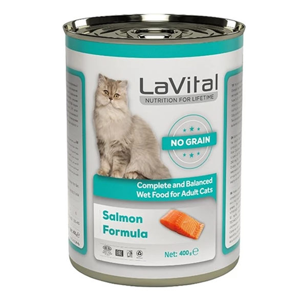 Lavital Yetişkin Kedi Somon Etli 400gr