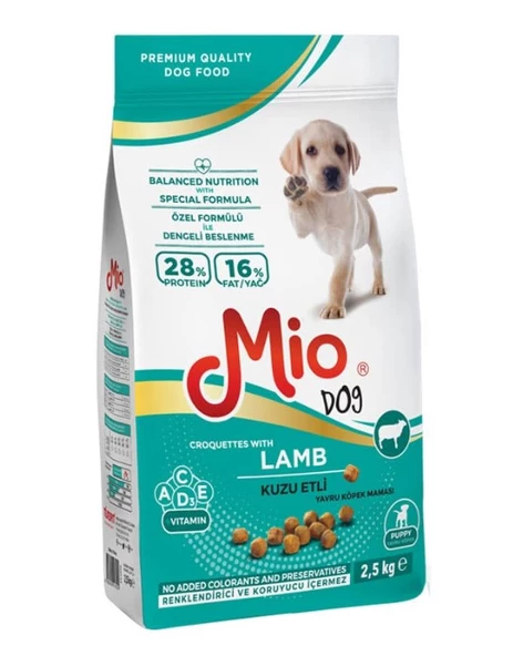 Mio Puppy Kuzu Etli Pirinçli Yavru Köpek Maması 2.5 K