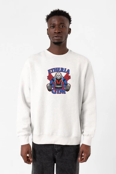 He Man Etheria Gym 1985 Beyaz Erkek 2ip Sweatshirt