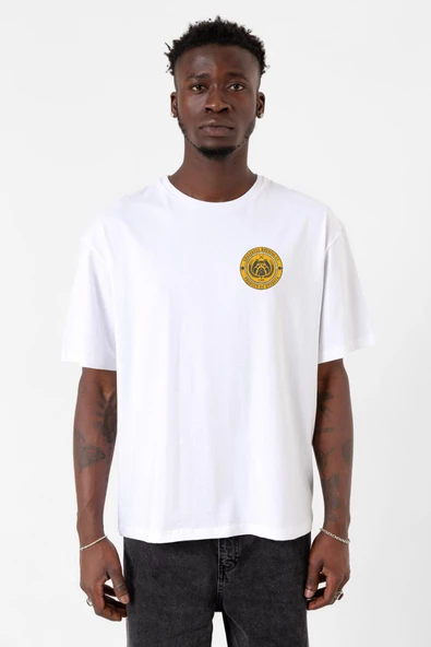 He Man Grayskull Brewing Co Logo Beyaz Erkek Oversize Tshirt