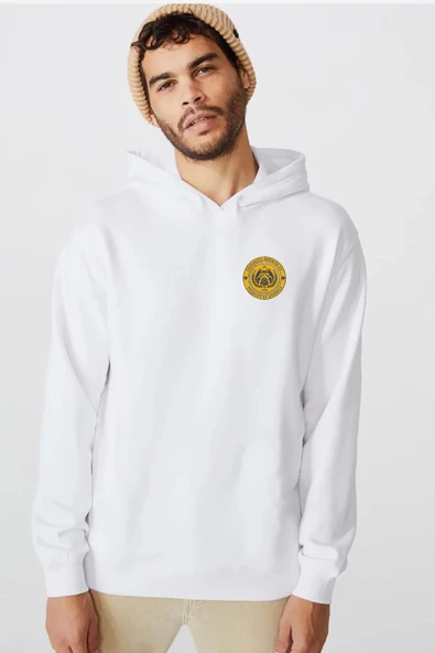 He Man Grayskull Brewing Co Logo Beyaz Erkek 3ip Kapşonlu  Sweatshirt