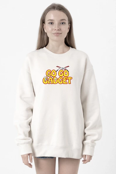 Inspector Gadget Go Go Gadget Beyaz Kadın 2ip Sweatshirt