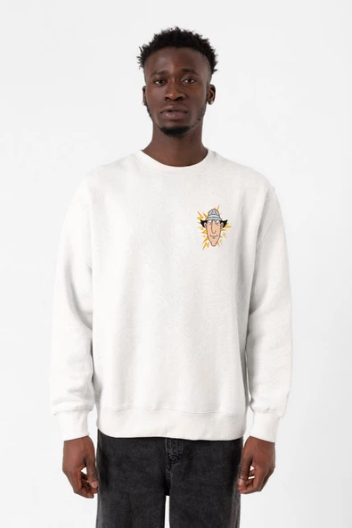 Inspector Gadget Vintage Lightning Beyaz Erkek 2ip Sweatshirt