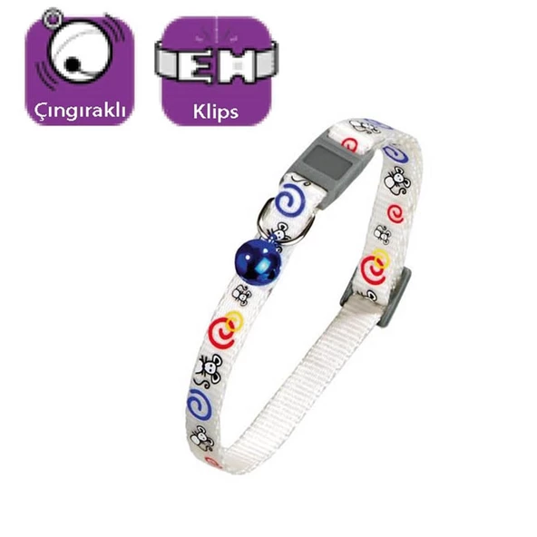 Karlıe Kedi Tasması Çıng. 30Cm Beyaz ürün görseli