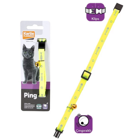 Karlie Kedi Tasması Çıng. 30Cm Sarı ürün görseli