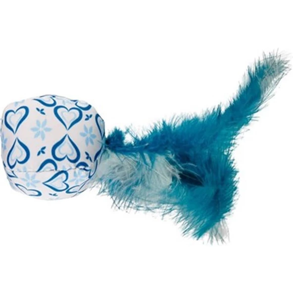 Flamingo Tüylü Top Kedi Oyuncağı 33cm Mavi ürün görseli