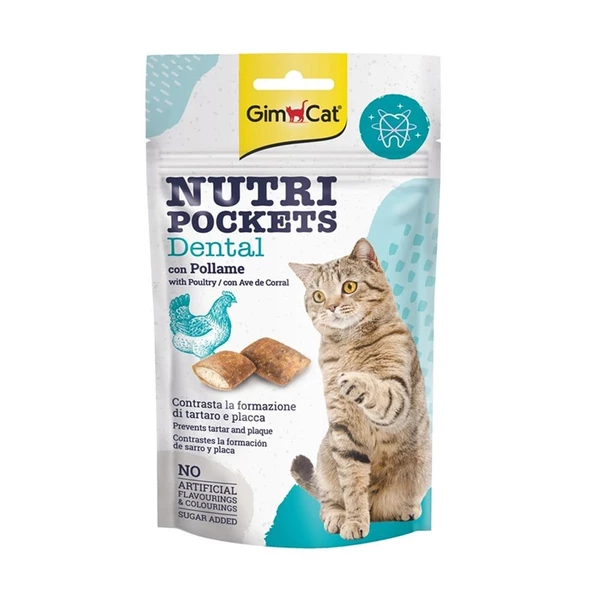 GimCat Nutripockets Kedi Ödülü Dental 60Gr
