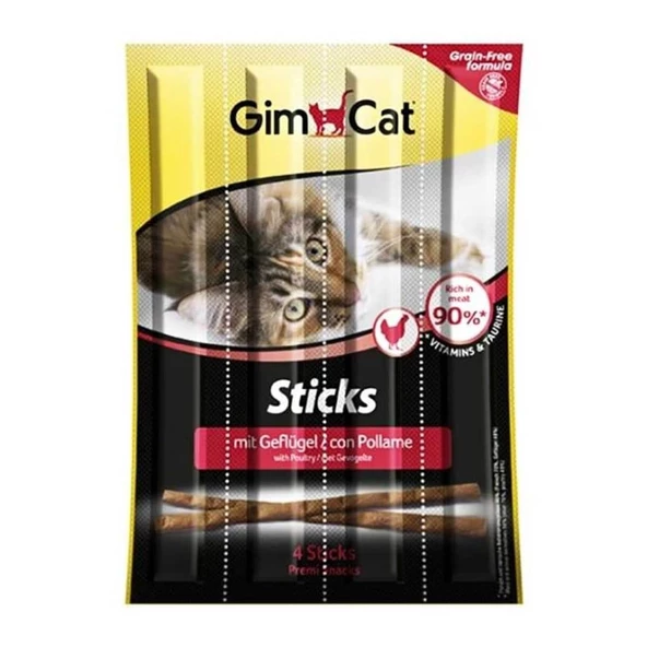 GimCat Sticks Tavuklu Ciğerli Kedi Ödül Çubukları 4 Parça- 20 Gr - 2