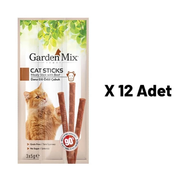 Gardenmix Dana Etli Kedi Stick Ödül 3x5g 12'li