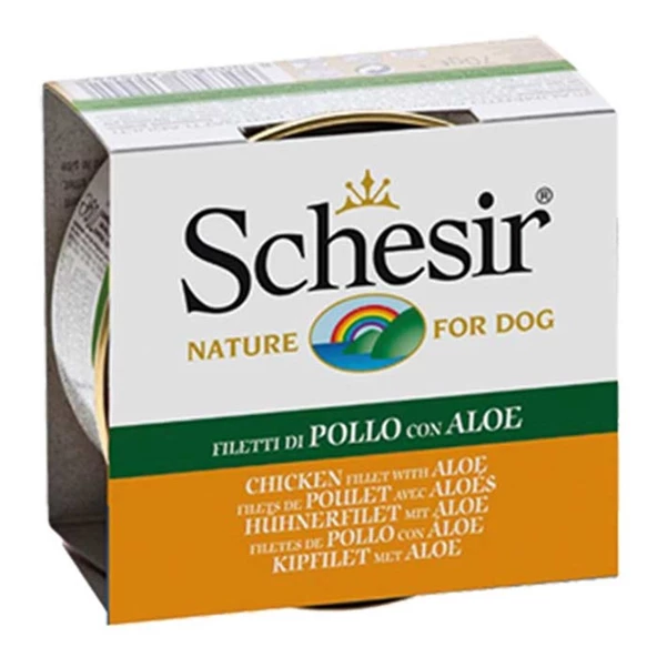 Schesir C684 Jelly Tavuklu ve Aloe Veralı Köpek Konservesi 150 Gr