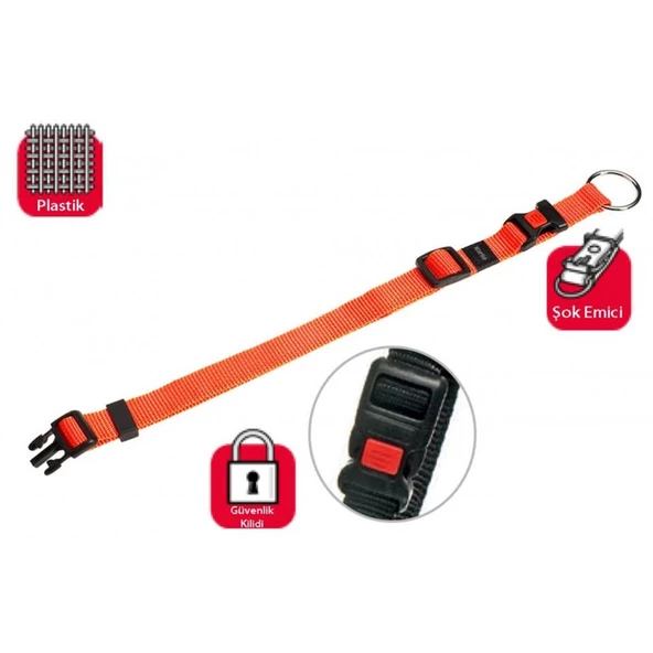 Karlie Kilitli Boyun Tasma S 30-45 Cm Turuncu ürün görseli