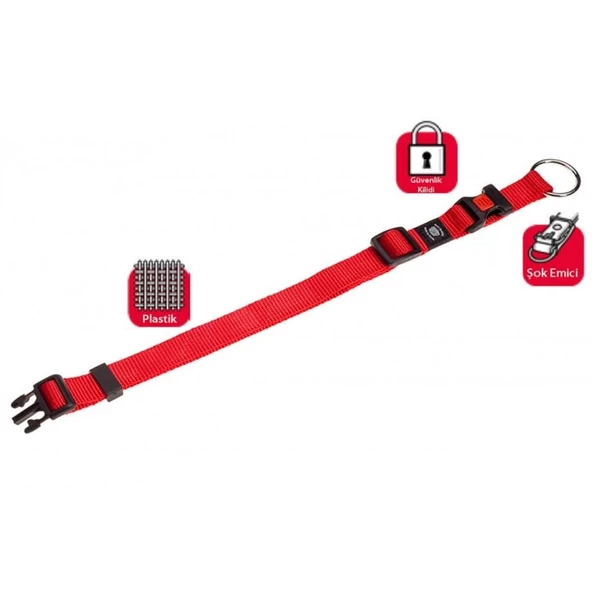 Karlie Kilitli Boyun Tasması L 45-65 Cm Kırmızı