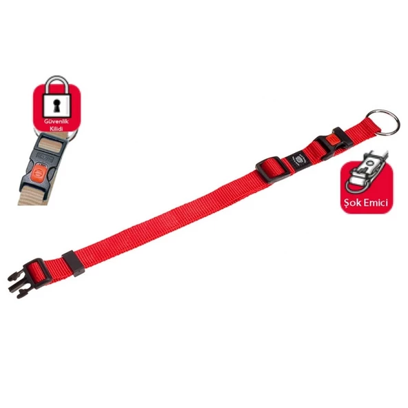 Karlie Kilitli Boyun Tasma S 30-45Cm Kırmızı