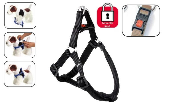 Karlie Kilitli Göğüs Tasma M 40-70 Cm Siyah