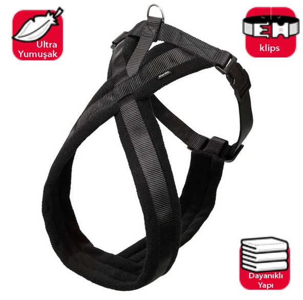 Karlie Yumuşak Göğüs Tasma 74-100Cm Siyah ürün görseli