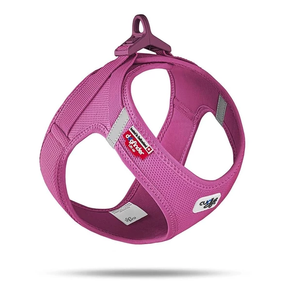 Curli Vest Göğüs Tasması Clasp Air-Mesh Fuşya 3XS