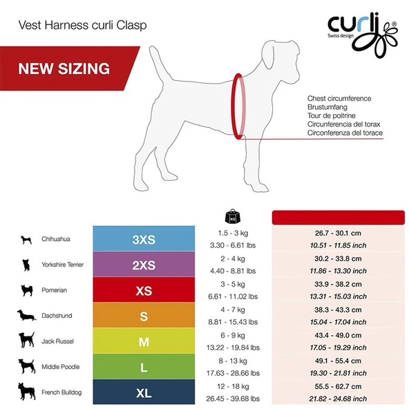 Curli Vest Göğüs Tasması Clasp Air-Mesh Açık Mavi 3XS - 2