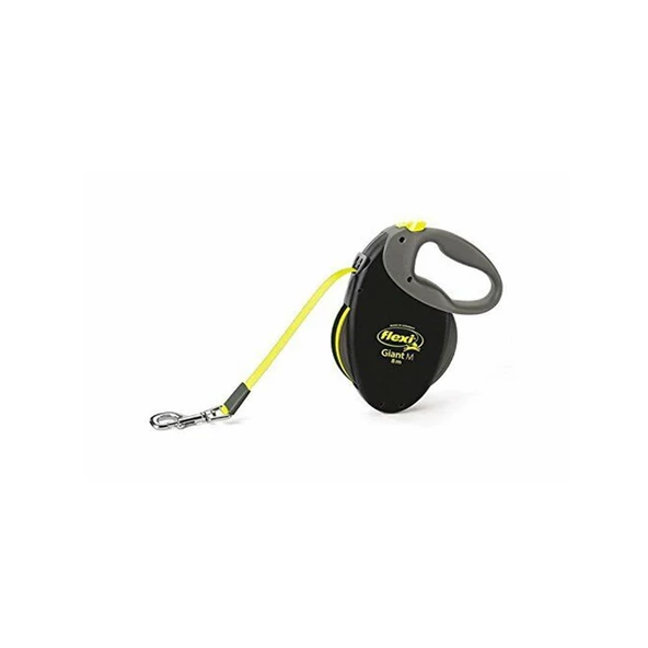 Flexi Neon Giant Otomatik Şerit Köpek Gezdirme Kayışı 8 Mt (Siyah) Medium