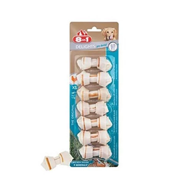 8in1 Delights ProDental Köpekler İçin Ağız Bakım Kemiği 7li ürün görseli