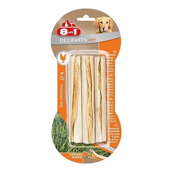 8in1 Delights Bones Köpekler İçin Ağız Bakım Kemiği 3 Lü Sticks