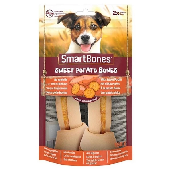 Smart Bones Tatlı Patatesli Medium Kemik Köpek Ödülü 2li