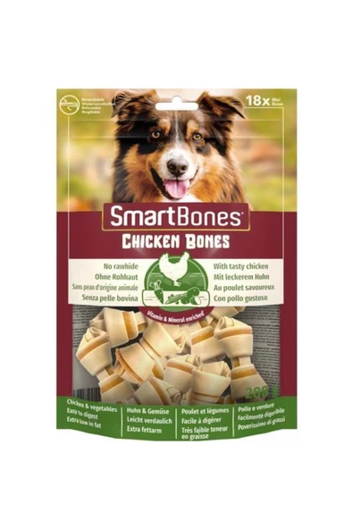 Smart Bones Chicken Mini Köpek Ödül 18 Parça 228 Gr