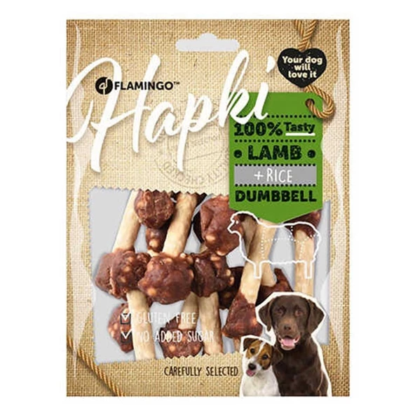 Flamingo Hapki Kuzulu Pirinçli Dumbell Köpek Ödülü 150gr