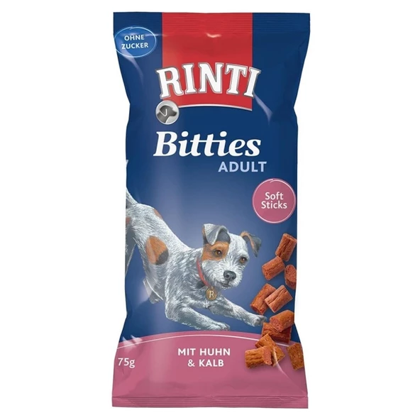 Rinti Bitties Yetişkin Köpek Ödülü Tavuk-dana 75gr