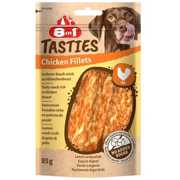 8in1 Tasties Chicken Fillets Tavuk Fileto Köpek Ödülü 85 Gr ürün görseli