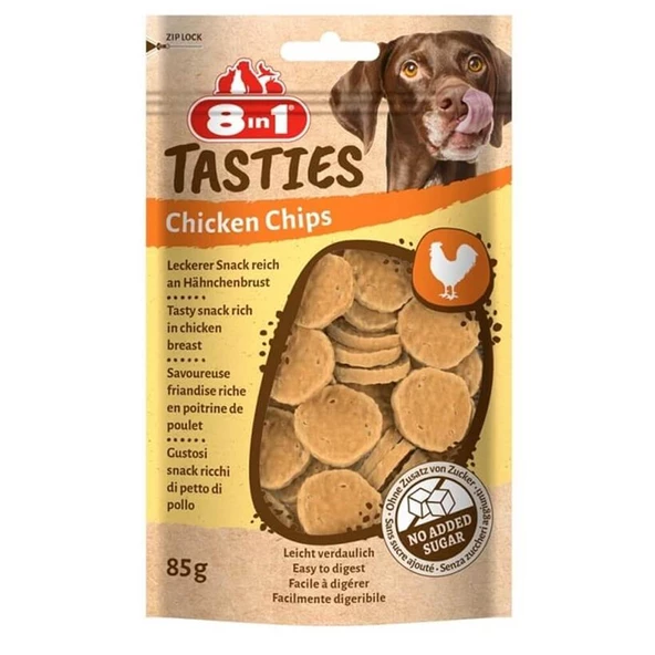 8in1 Tasties Chicken Chips Tavuk Cipsi Köpek Ödülü 85 Gr ürün görseli