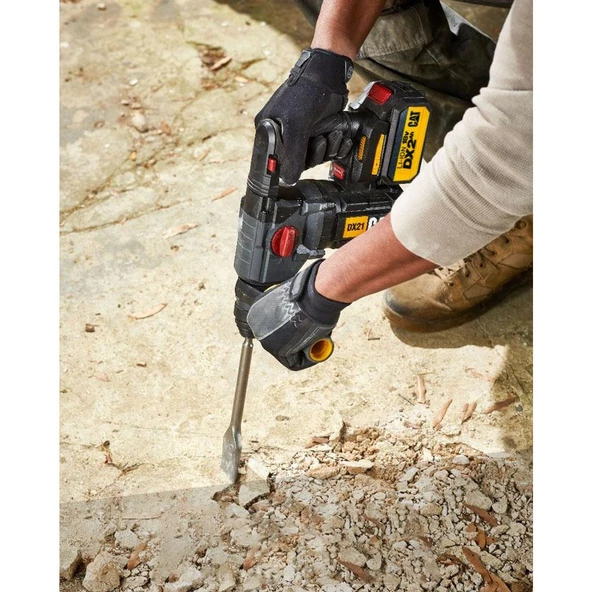 CAT DX21BC 18Volt 2.0Ah 2.2J Li-ion Tek Akülü Şarjlı Kömürsüz Profesyonel SDS-Plus Pnömatik Kırıcı/Delici - 10