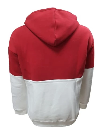 Tarz Cool T01215 Erkek Oversize Kapüşonlu Baskılı Üç İplik Sweatshirt - 2