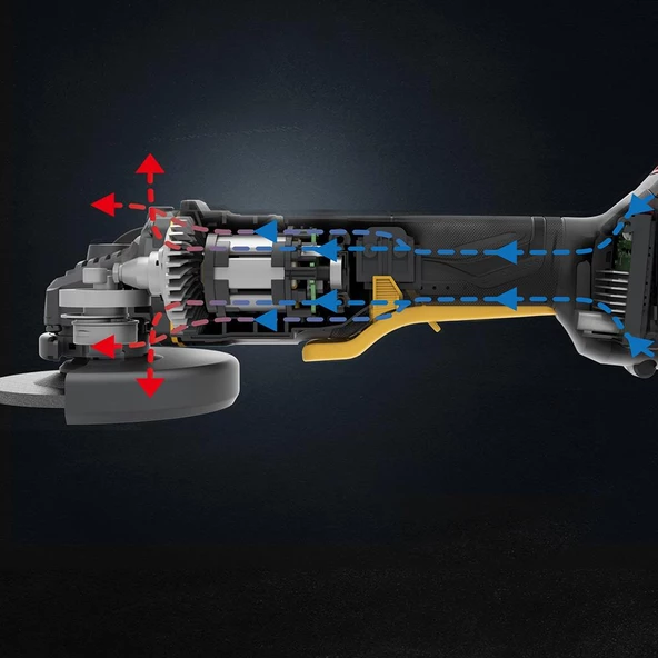 CAT DX31BC 18Volt 2.0Ah Li-ion 115mm Tek Akülü Kömürsüz Profesyonel Avuç Taşlama - 12