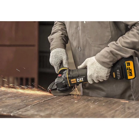 CAT DX31BC 18Volt 2.0Ah Li-ion 115mm Tek Akülü Kömürsüz Profesyonel Avuç Taşlama - 7