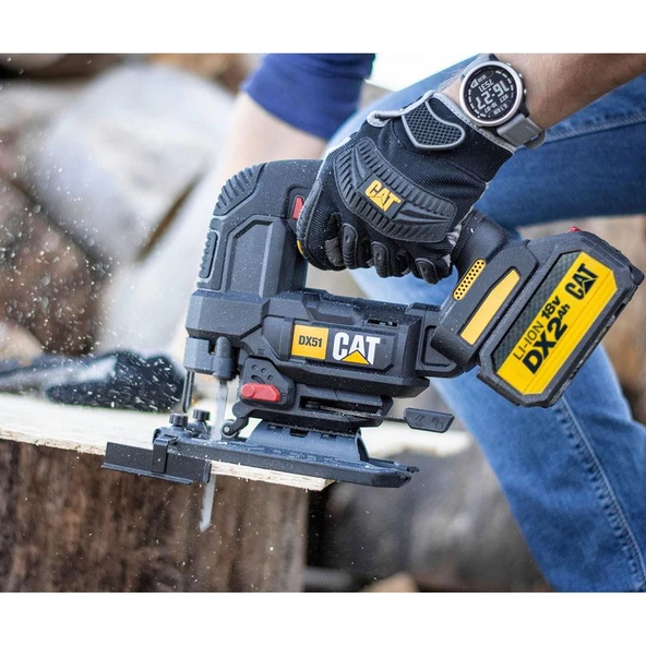 CAT DX51BC 18Volt 2.0Ah Li-ion Tek Akülü Profesyonel Kömürsüz Dekupaj Testere - 11