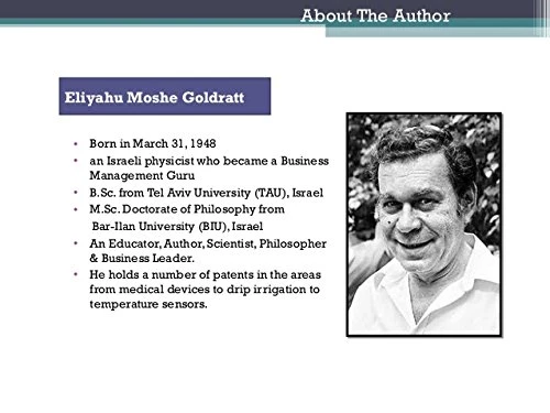 The Goal: A Process of Ongoing Improvement Eliyahu M. Goldratt - 4