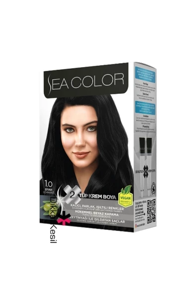 Sea Color Kit Saç Boyası-1.0-siyah